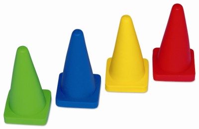 Cones 4 Inch - Orange (Set of 8)
